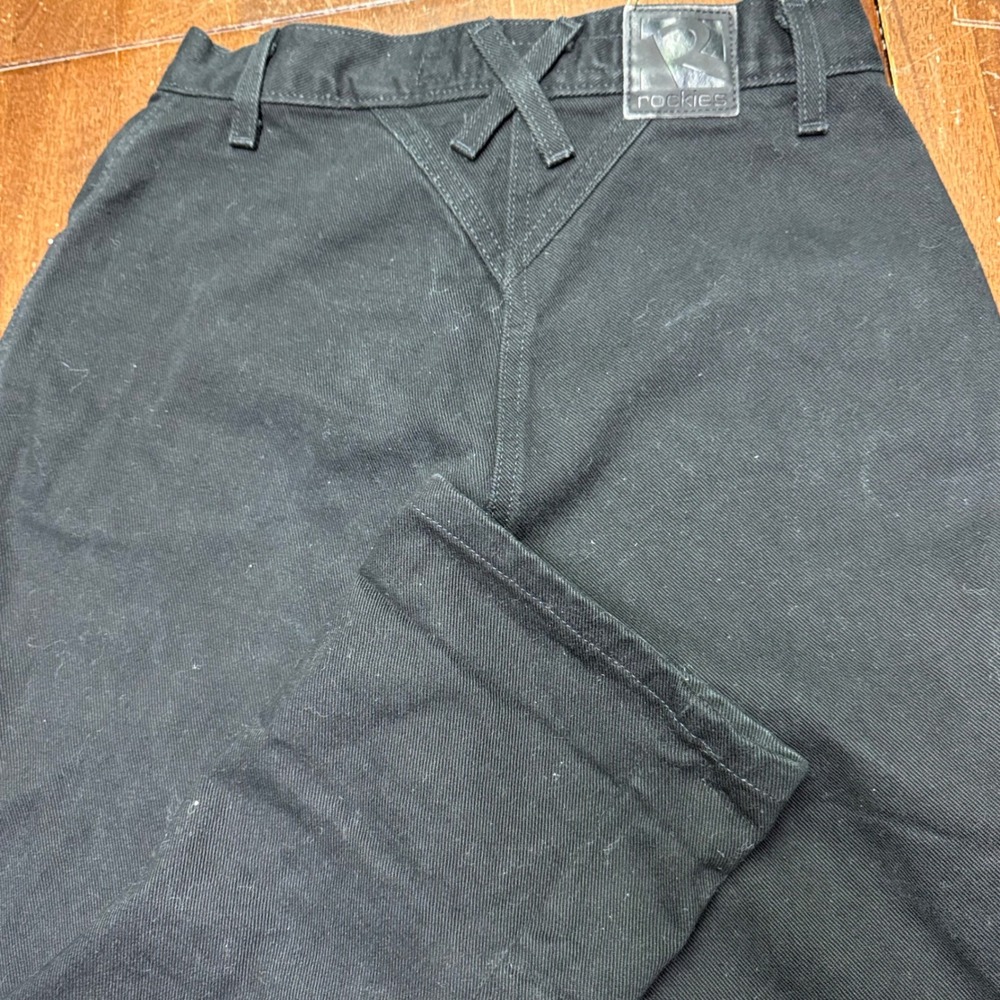 Rockies Slim Fit Jeans Womens 29/9 XL 36" inseam Black High Waisted Yoke Western